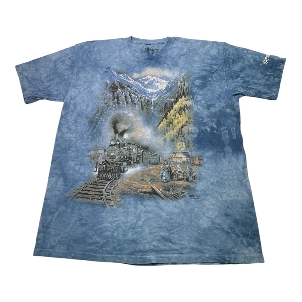 Vintage The Mountain Deadwood SD Steam Engine Train Tie Dye Graphic T-Shirt XL